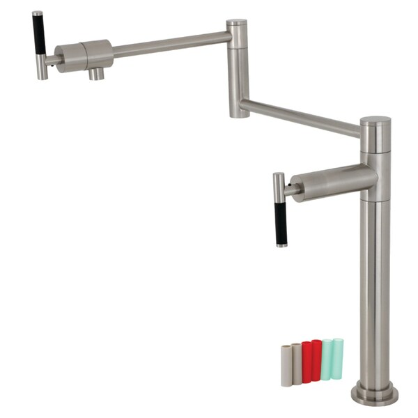 Deck Mount Pot Filler, Brushed Nickel